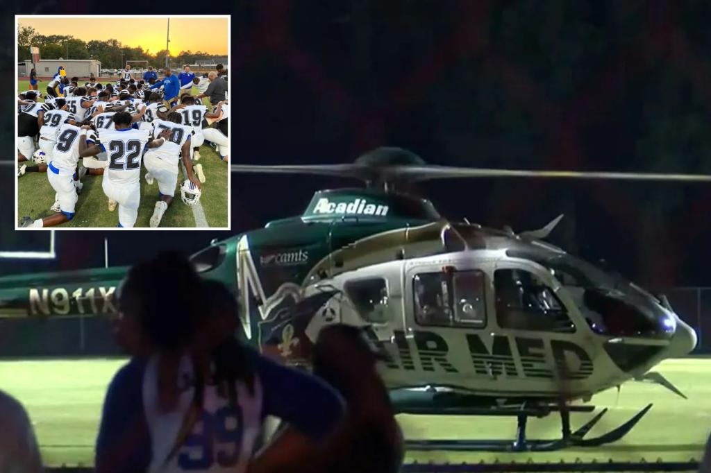 A 16-year-old student is killed in a shooting at a Louisiana high school football game