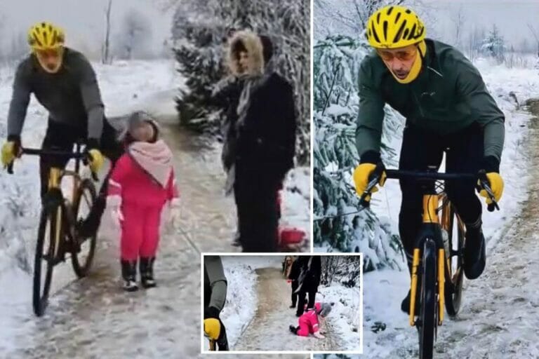 Belgian cyclist who knelt on girl wins lawsuit against father for posting video that went viral