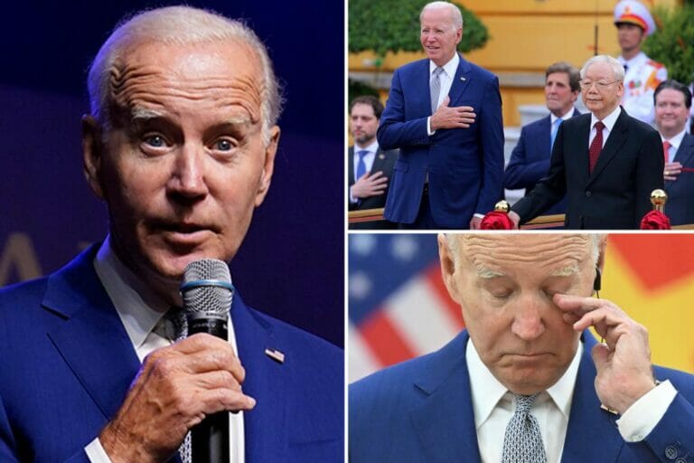 Biden tells reporters ‘I’m going to bed’ at end of Vietnam press conference