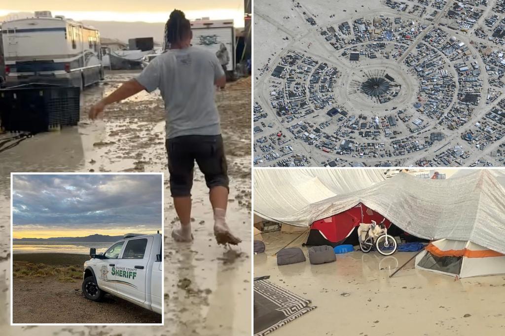 Death reported at Burning Man as torrential rains hit festival site, forcing attendees to go into 'survival mode'