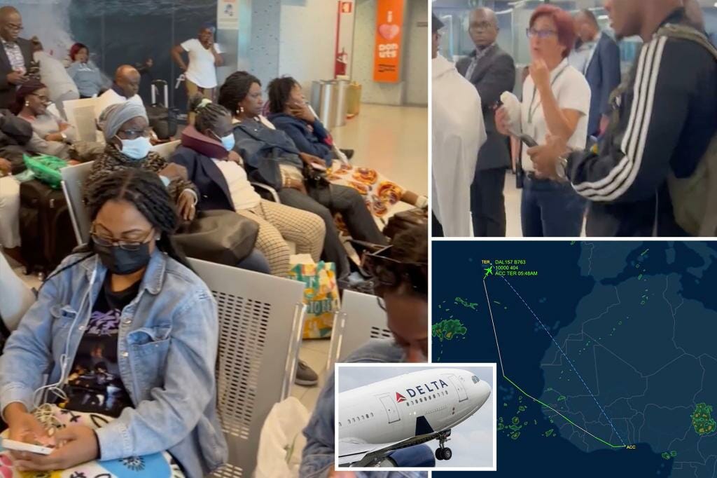 Delta passengers stranded on the island after the diverter warned them not to start a "revolution" were told to be "grateful" the plane didn't crash.