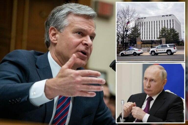 FBI director warns that the number of Russian spies inside the US remains “too large”