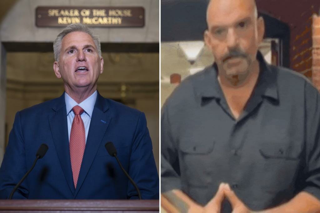Fetterman pretends to be petrified by GOP impeachment inquiry into Biden