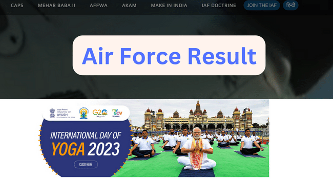 IAF Result 2023 Air Force Agniveer Cut Off, Merit List Download