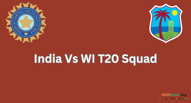 India Vs WI T20 Squad