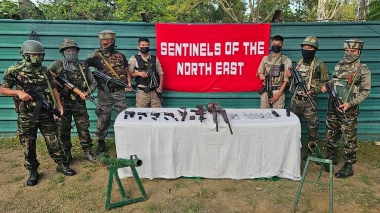 Manipur: Joint operation of security forces recovers arms, weapons and ammunition in Churachandpur district