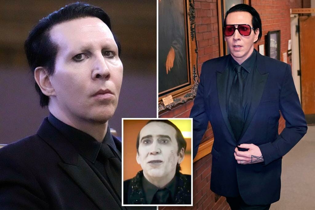 Marilyn Manson attends New Hampshire court wearing makeup resembling Nic Cage's Dracula