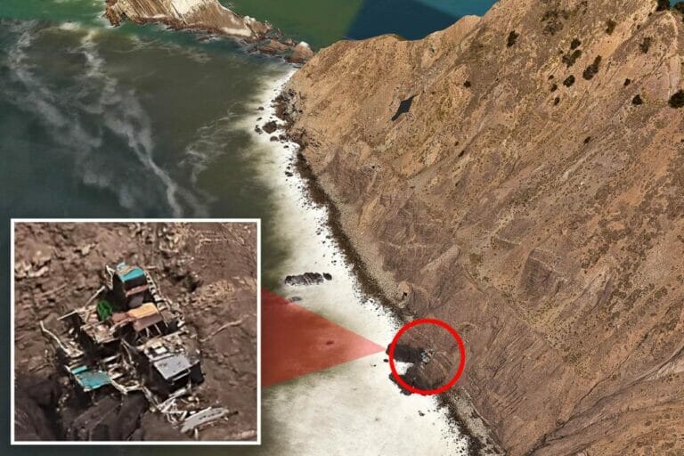 Mysterious ramshackle ‘house’ seen teetering on treacherous California cliff