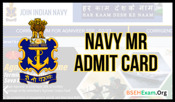 Navy MR Admit Card