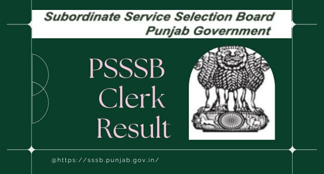 PSSSB Clerk Result