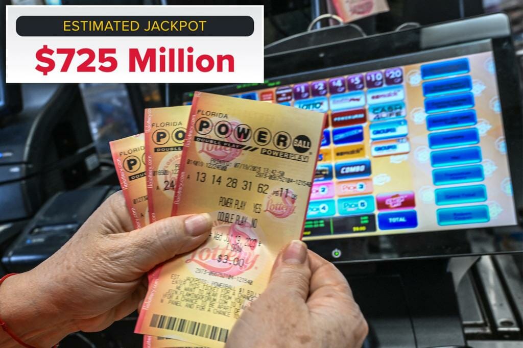 Powerball jackpot rises to $725 million after 27 consecutive drawings without a winner