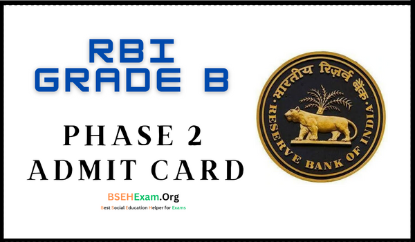 RBI Grade B Phase 2 Admit Card