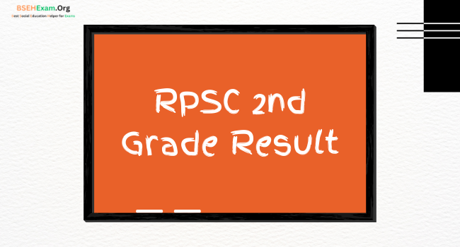 RPSC 2nd Grade Result