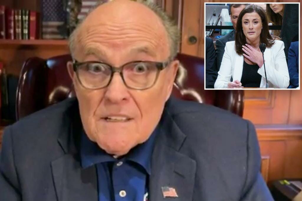 Rudy Giuliani interrupts Newsmax host to reject 'absurd' claim that he groped former Trump aide at Jan. 6 rally