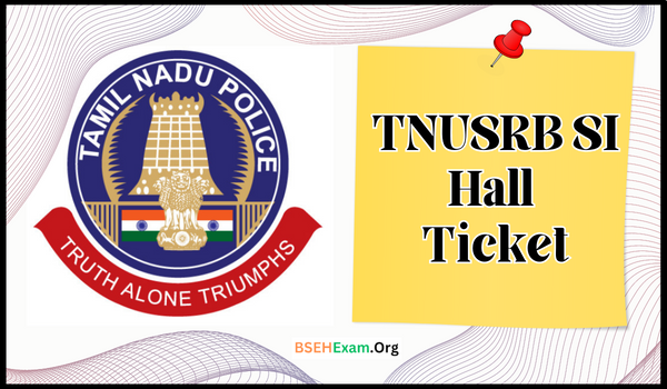 TNUSRB SI Hall Ticket