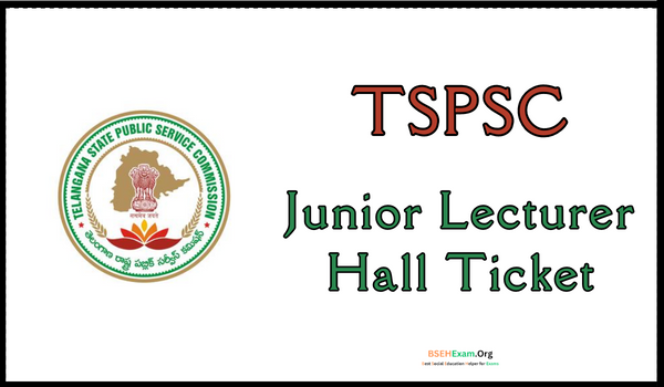 TSPSC Junior Lecturer Hall Ticket