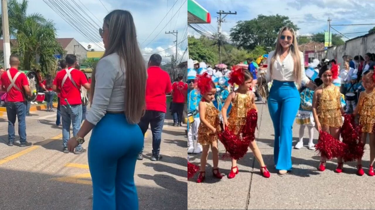 Una maestra hondureña se hizo viral en TikTok en los desfiles patrios, donde los usuarios resaltaron su belleza y su figura.