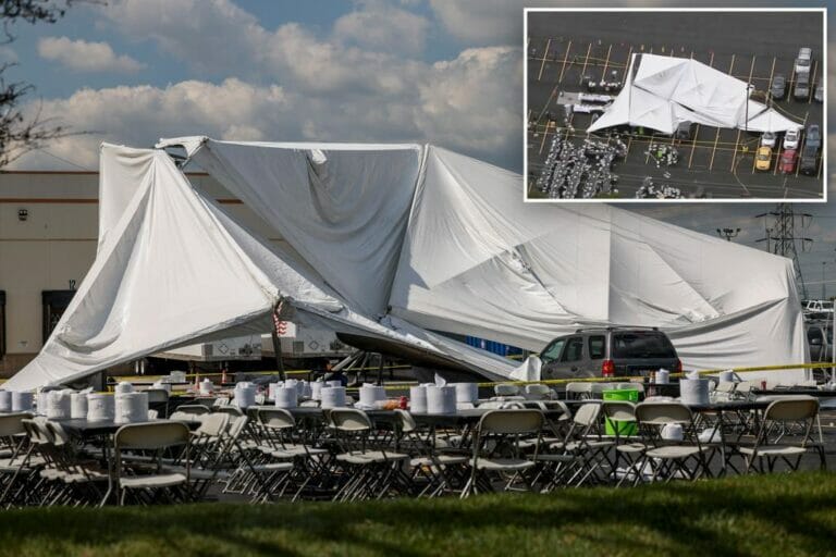Tent collapse in suburban Chicago injures at least 26 people, five seriously, police say