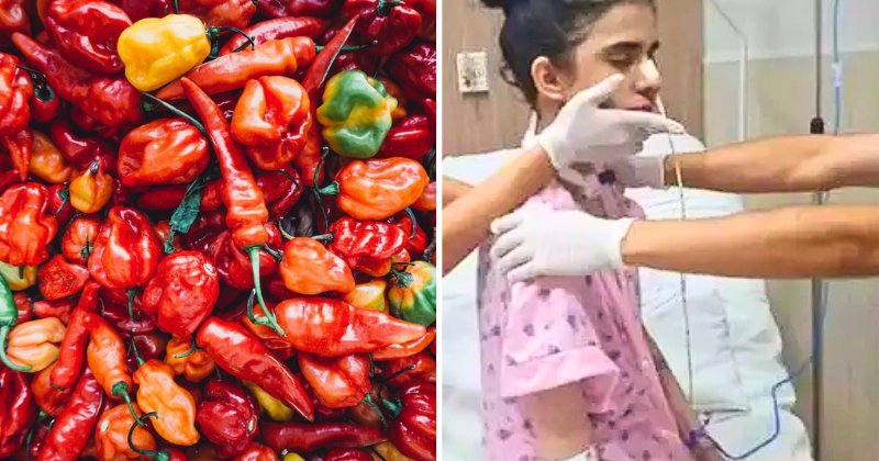 Too hot to handle!  Woman ends up in hospital with brain swelling after smelling too many peppers
