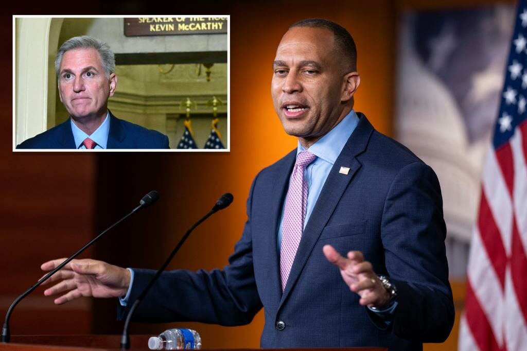 Top House Democrat Hakeem Jeffries says GOP is in a 'civil war' as government shutdown looms