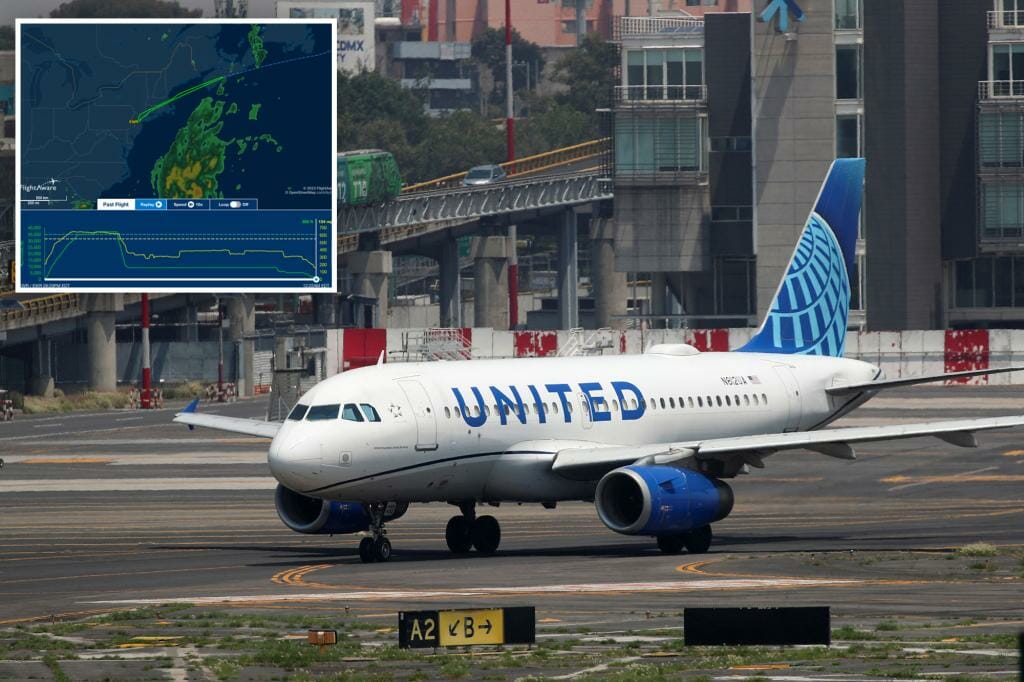 United Airlines flight to Rome drops 28,000 feet in 10 minutes, then reverses course