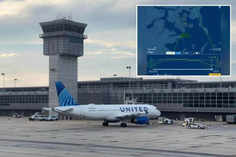 United Airlines plane abruptly aborts landing in Boston and passengers are “pushed” into their seats