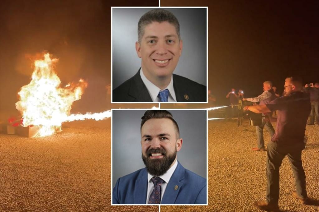Video of Missouri Republicans firing flamethrowers goes viral: Viewers incorrectly believed they burned books