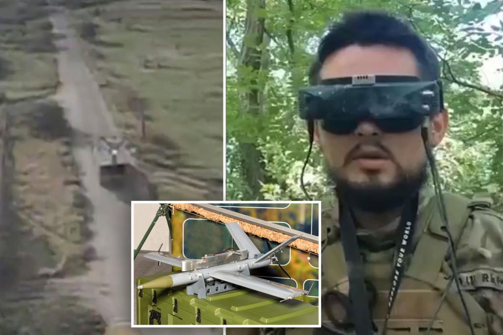 Wild video shows aerial view of Ukrainian drone 'delivering explosive gift' and destroying Russian truck