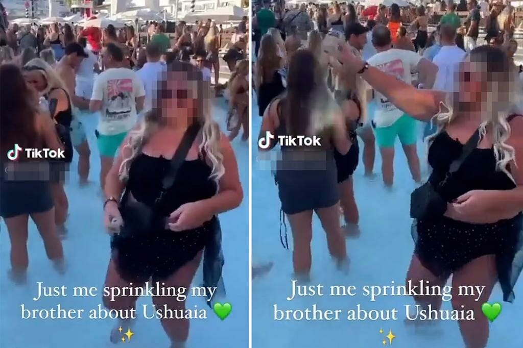 Woman spreads her brother's ashes in the crowded pool of an Ibiza club: 'WTF'