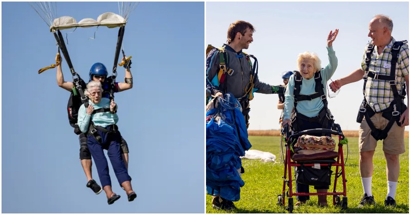 A 104-year-old skydiver who broke records dies days after her historic jump
