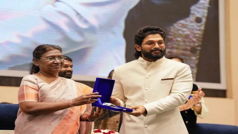 Allu Arjun received the nation’s best actor award at the 69th National Film Awards