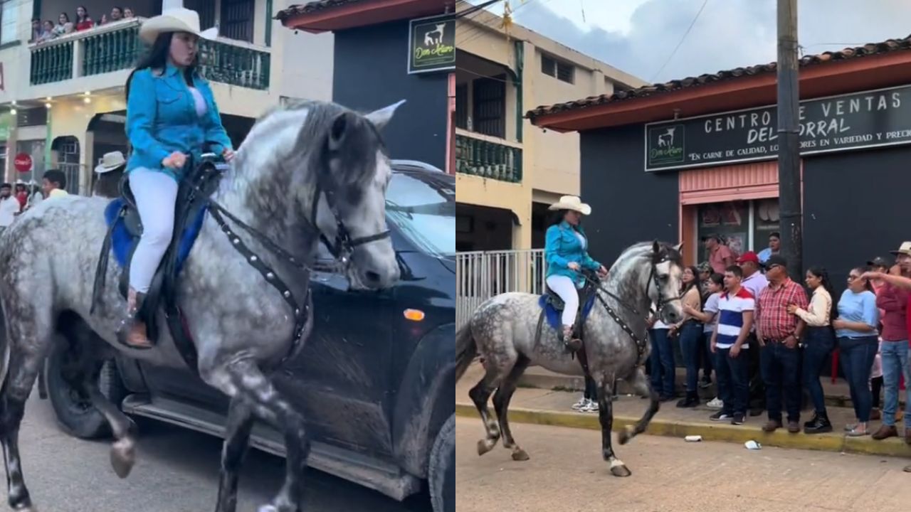La joven oriunda de Olancho, en la zona nororiental de Honduras, está conquistando a los usuarios de la plataforma con sus dotes para la equitación.