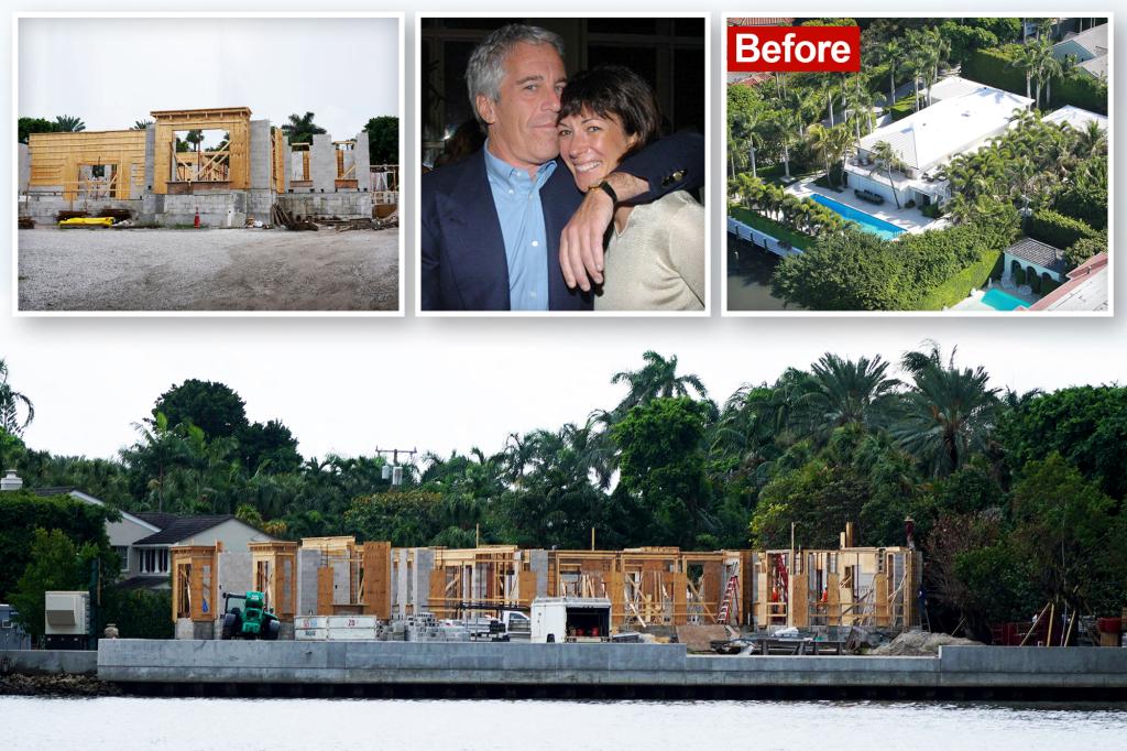Construction begins on luxurious new mansion in place of Jeffrey Epstein's sex studio in Florida