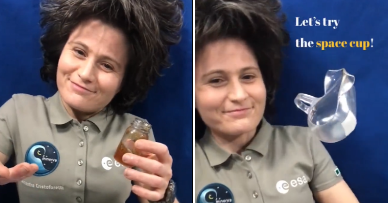Did you know?  Astronauts can't drink coffee from a regular cup in space, video shows what they use instead