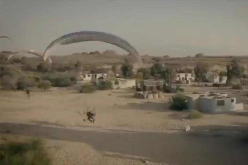 Hamas terrorists enter Israeli territory using motorized paragliders