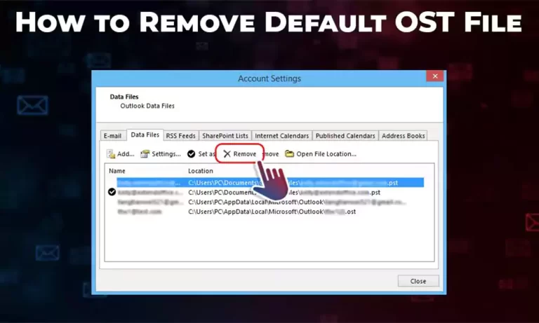 How to delete default OST file?