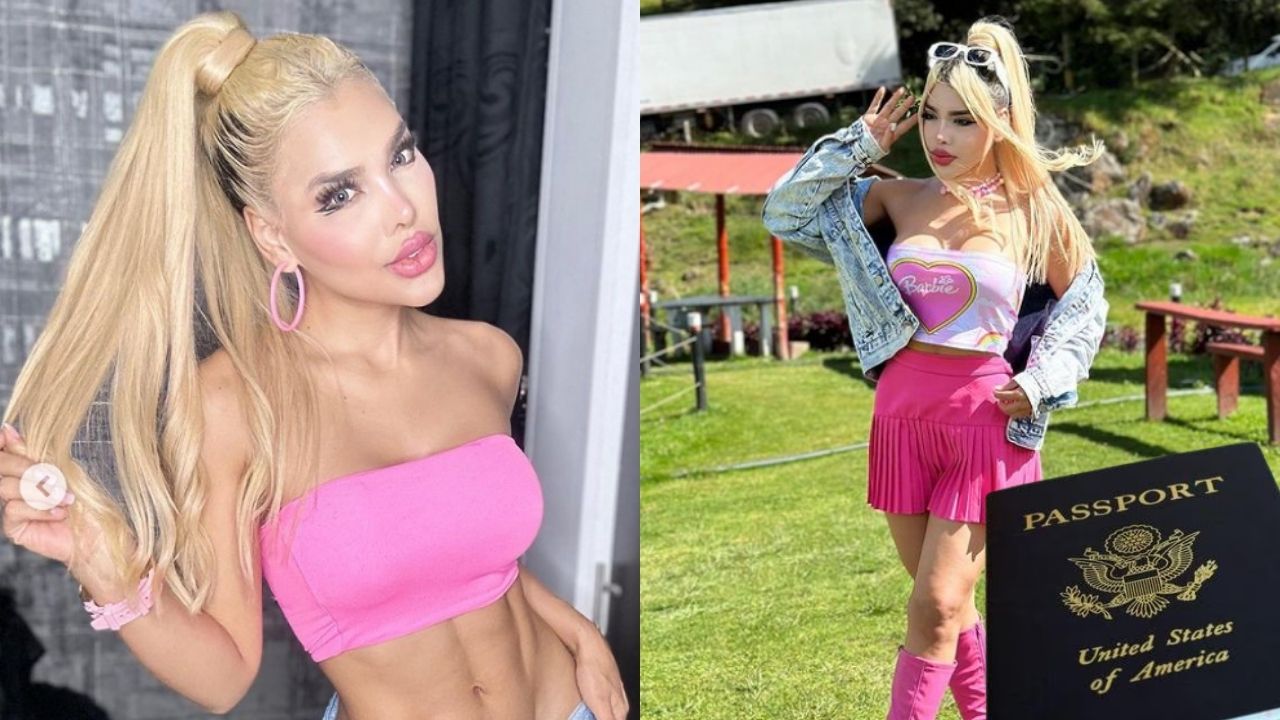 La influencer, autonombrada como la "Barbie colombiana", generó controversia al asegurar que la Embajada de Estados Unidos le negó la visa solo por ser "bonita y joven".
