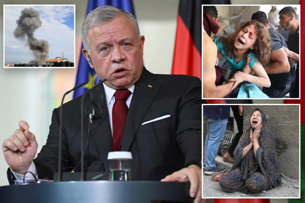 King Abdullah II ends talks on allowing Palestinians into Jordan and Egypt as 'red line'