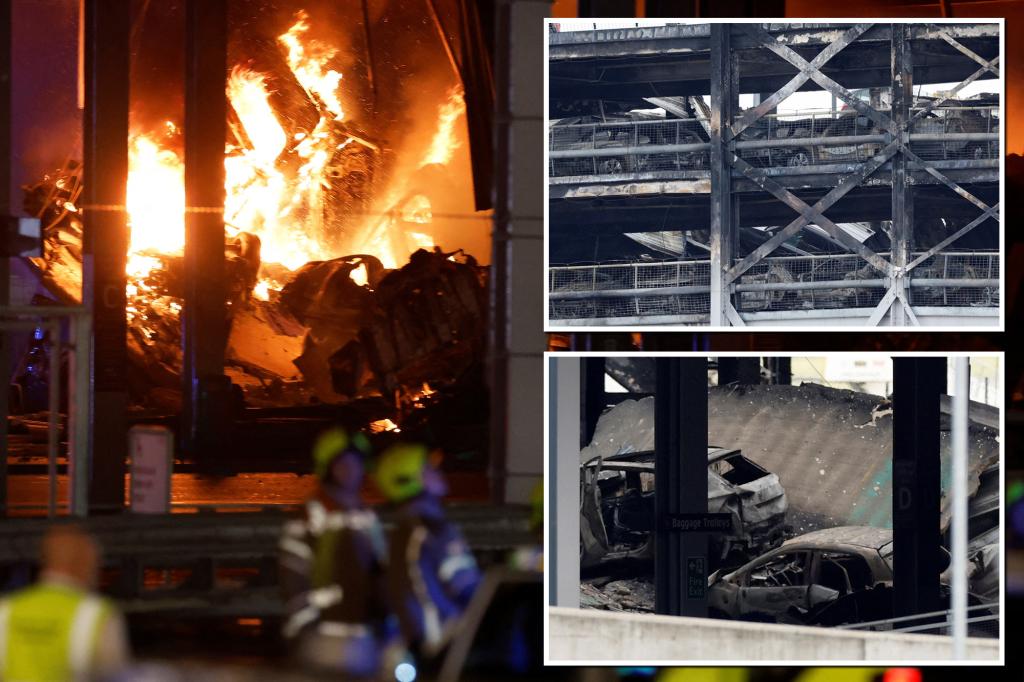 Man arrested over fire at UK airport that incinerated more than 1.4k cars and destroyed trips