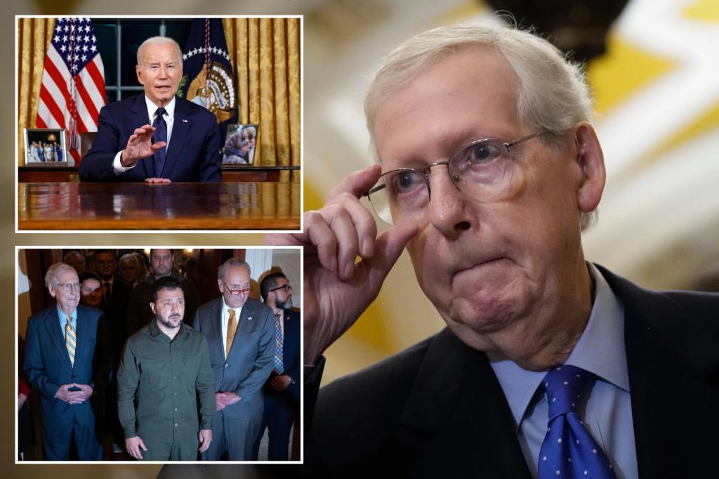 McConnell supports Biden's aid package for Israel and Ukraine and hopes for a 'functional' House