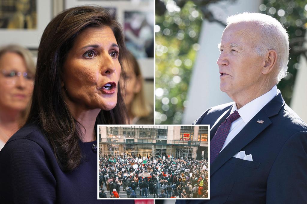 Nikki Haley criticizes Biden for anti-Semitism on college campuses and promises to fix it