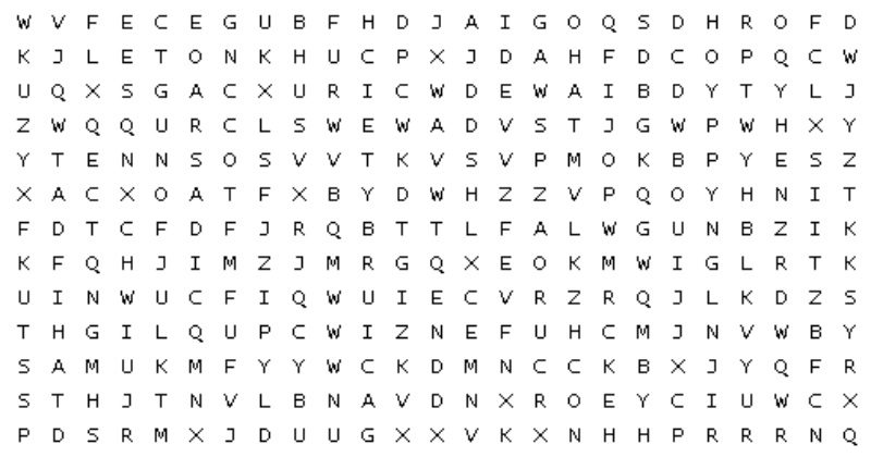 Optical Illusion Word Search - Can you locate 'love' and 'light' in this puzzle?