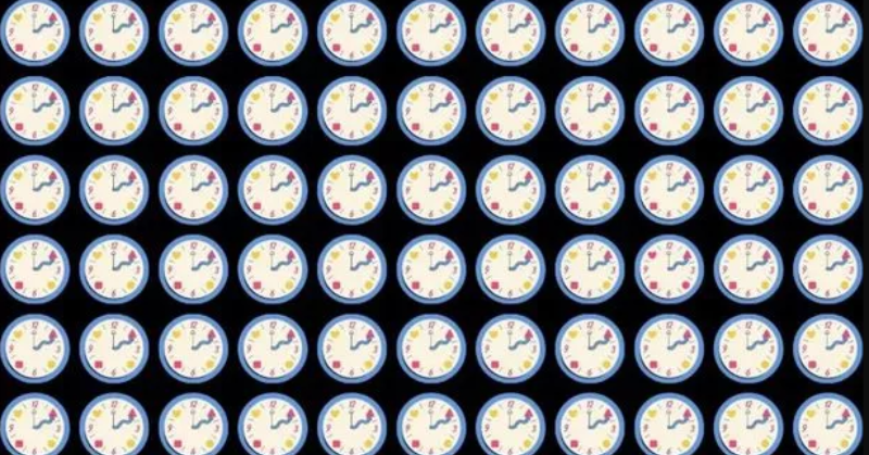 Optical illusion test: you have a high IQ if you can find the strange one in this clocks picture