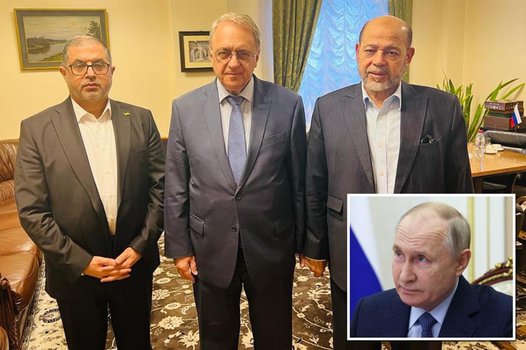 Putin accused of forming 'axis of terror' after inviting Hamas and Iran leaders to Moscow