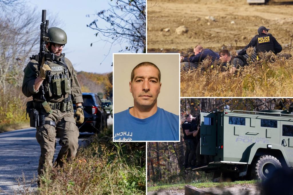 Robert Card manhunt: Divers searching river, police with guns drawn surround residence