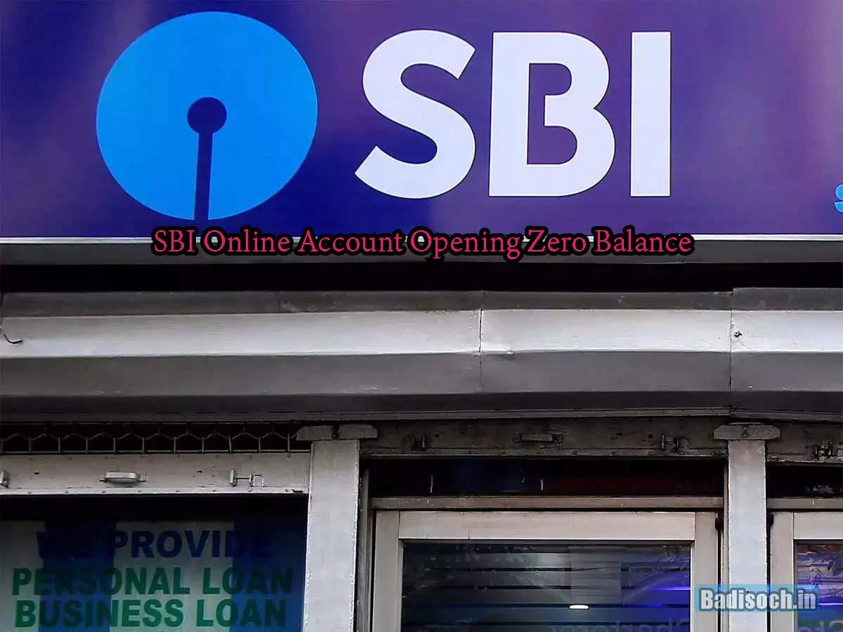 zero balance account opening online sbi bank yono