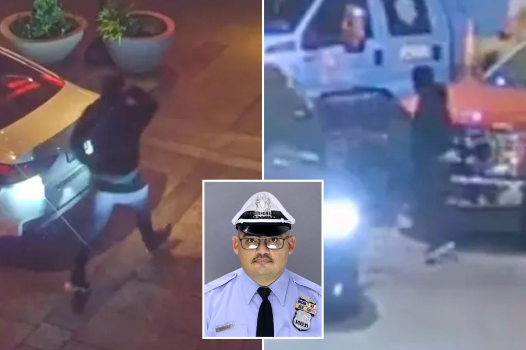 Suspect in murder of Philadelphia police officer seen on surveillance videos