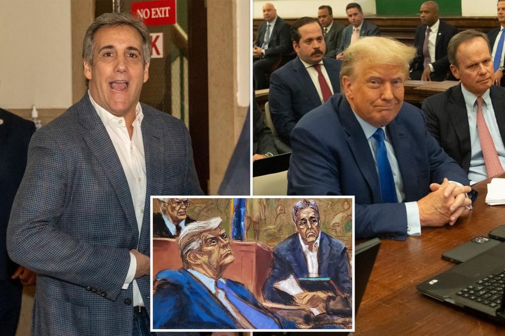 Trump glares at Michael Cohen as former 'fixer' testifies against him in New York court: 'What a meeting'