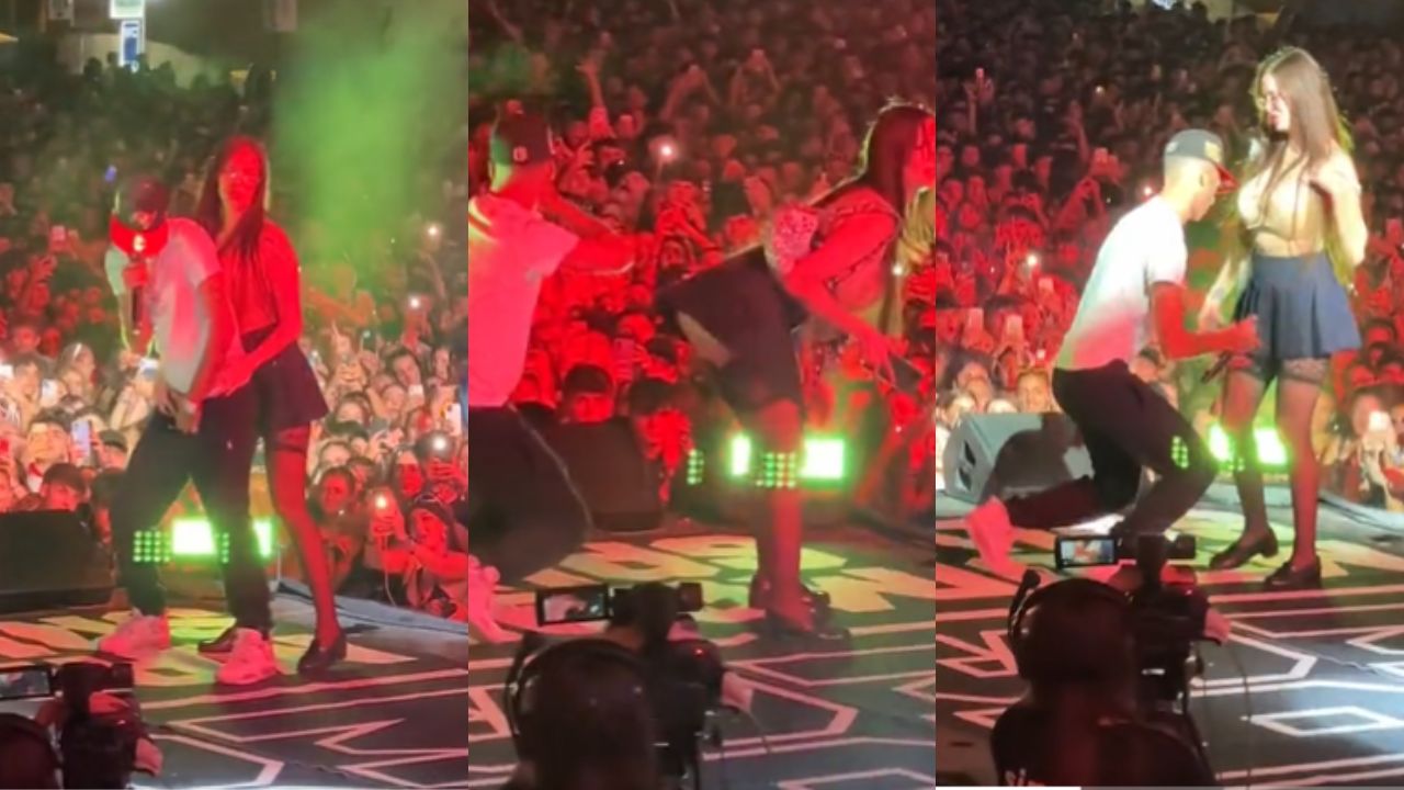 El cantante español Yung Beef está envuelto en polémico por realizar un 'baile vulgar' en pleno escenario en un concierto en Madrid.