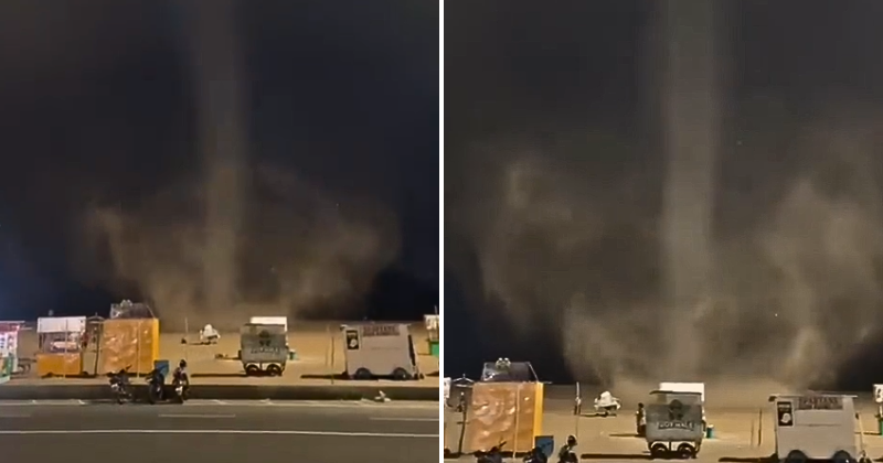 Watch: Video of terrifying 'Dust Devil' storm at Chennai's Marina Beach leaves locals stunned